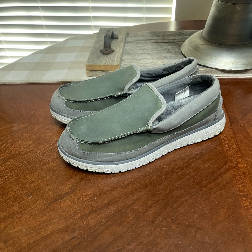 LL Bean All Week  Shearling Comfort Slip on Slipper Mocs